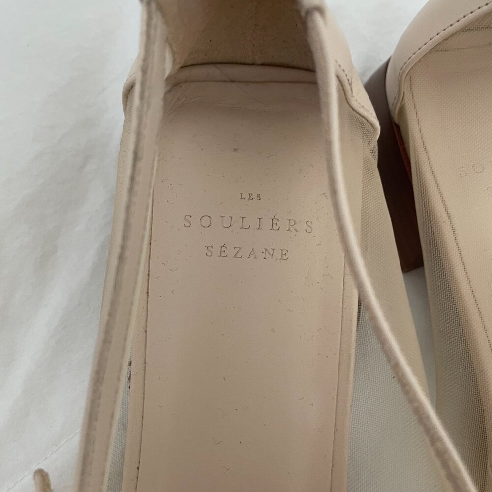 Sezane Cream Mesh flats with buckle size 40 - Picture 4 of 4
